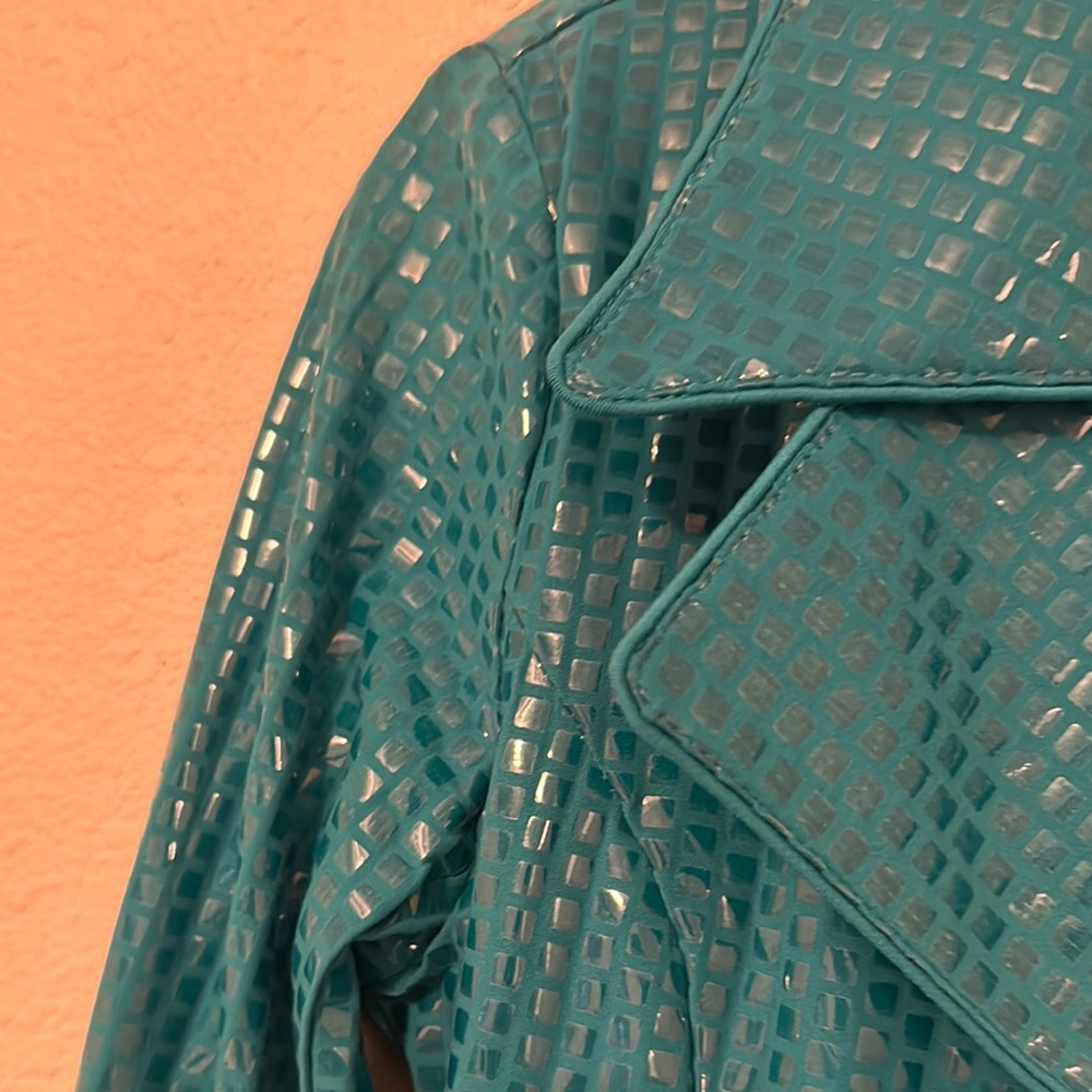 Clara S. Teal Blue sequin Blazer Design - Picture 8 of 11
